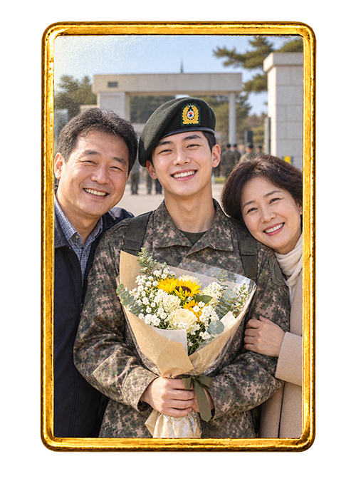 사진이 적용된 10g 골드포토바